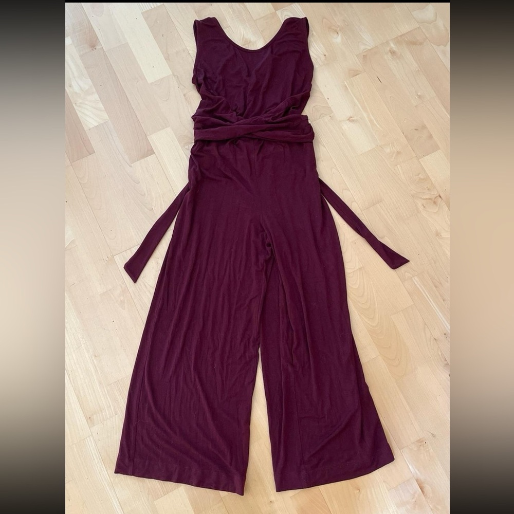 Amour Vert Burgundy Modal Jumpsuit XS